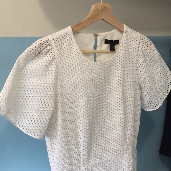 J crew size 2T eyelet white dress shirt sleeve - Picture 3 of 5